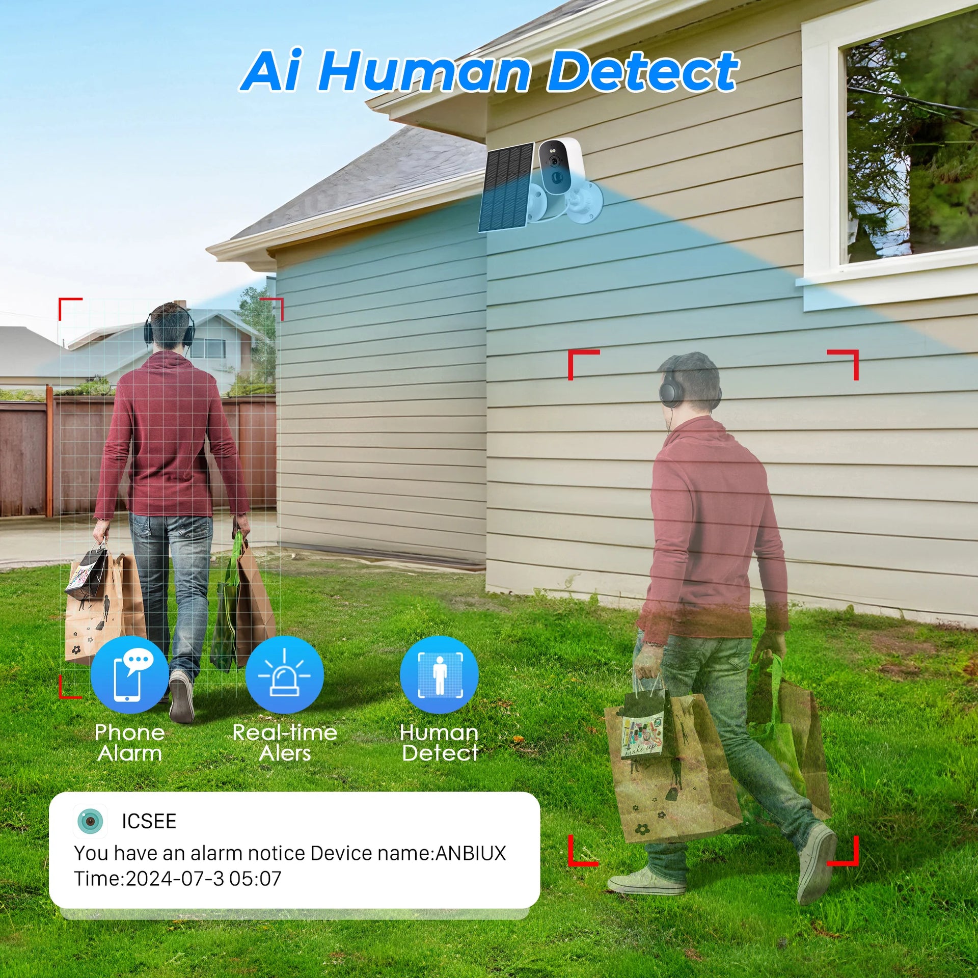 BESDER 4MP Solar WiFi Security Camera