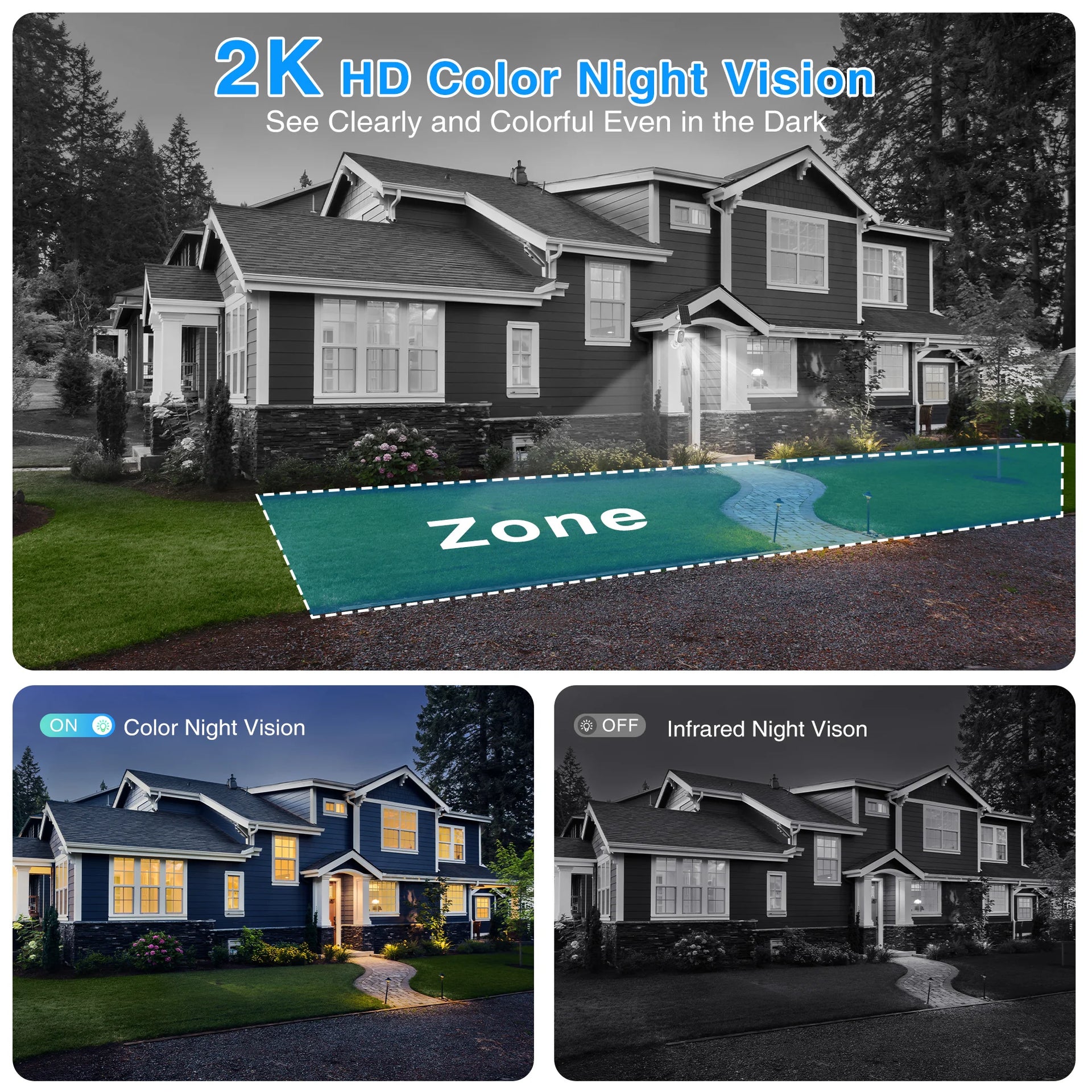 BESDER 4MP Solar WiFi Security Camera