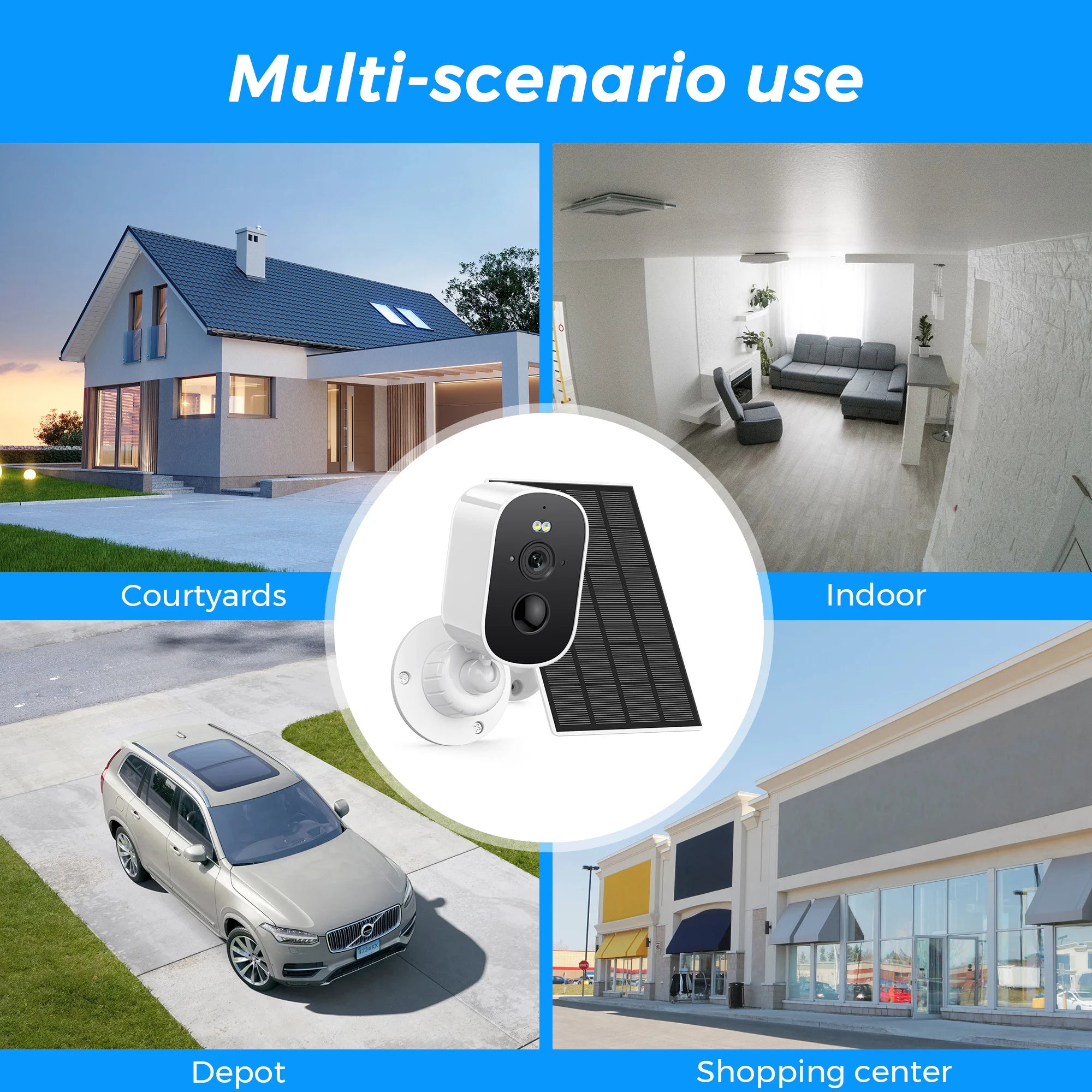 BESDER 4MP Solar WiFi Security Camera
