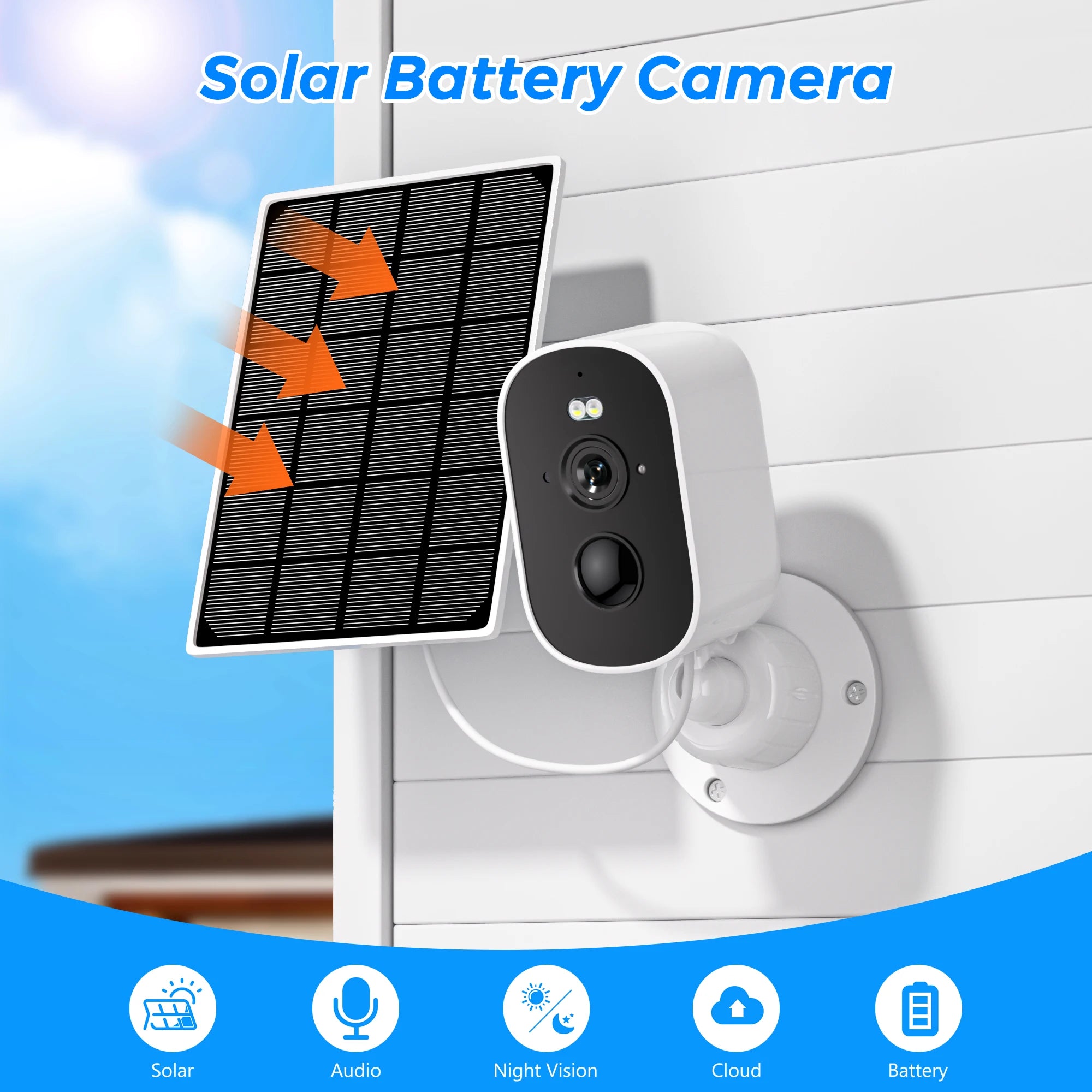 BESDER 4MP Solar WiFi Security Camera