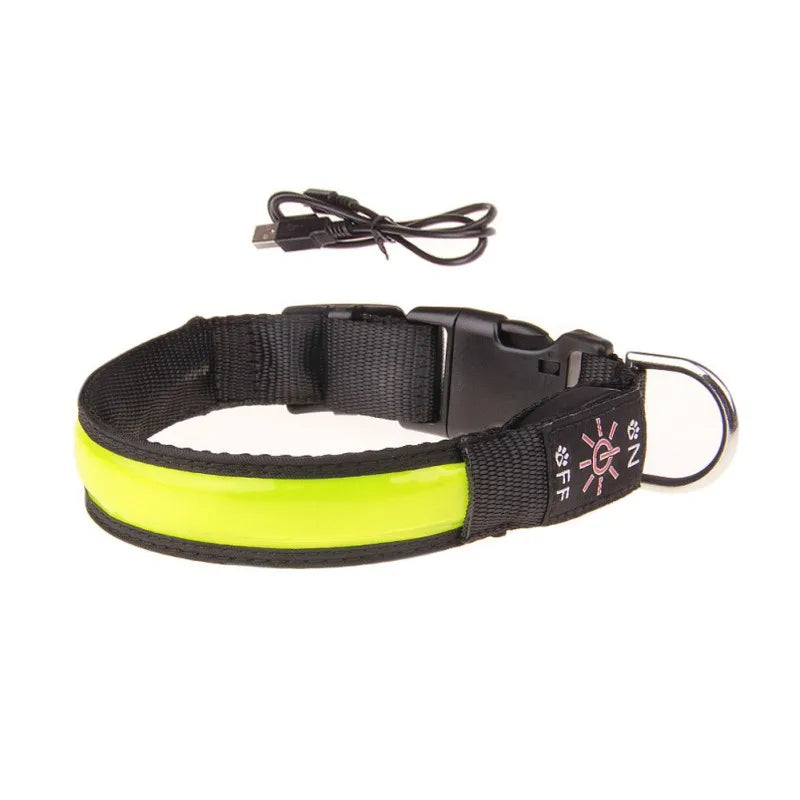 Pet USB Charging LED Anti-lost Luminous Collar 61-64cm Pet Dog Collar Night Dog Collars Glowing Luminous Dog accessories