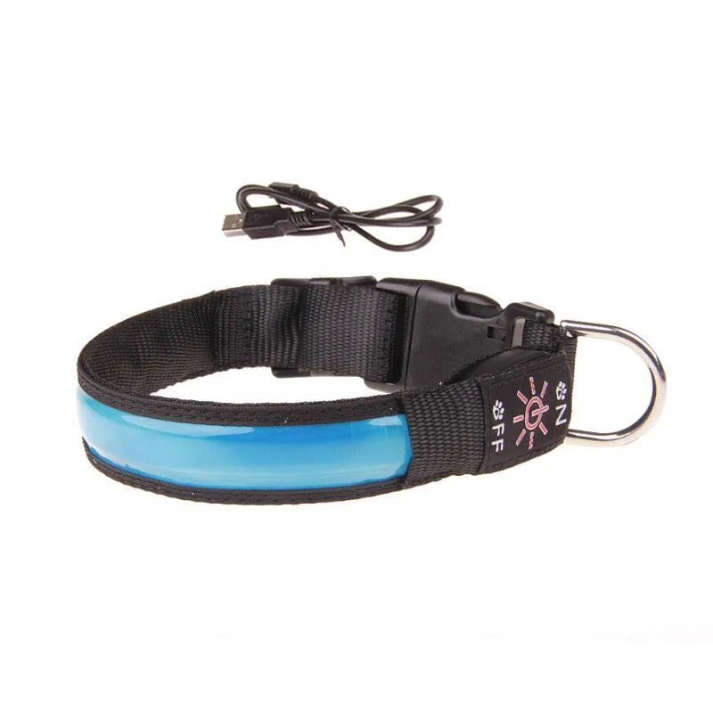 Pet USB Charging LED Anti-lost Luminous Collar 61-64cm Pet Dog Collar Night Dog Collars Glowing Luminous Dog accessories