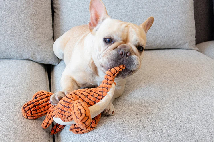 Plush Squeaky Dinosaur Dog Toy