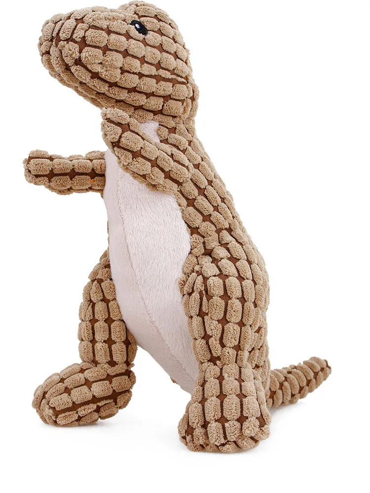 Plush Squeaky Dinosaur Dog Toy