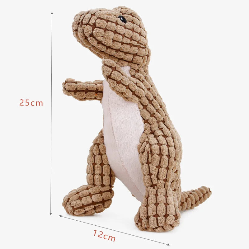 Plush Squeaky Dinosaur Dog Toy