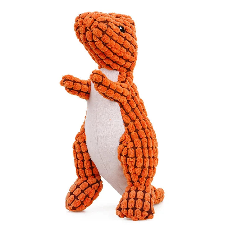 Plush Squeaky Dinosaur Dog Toy