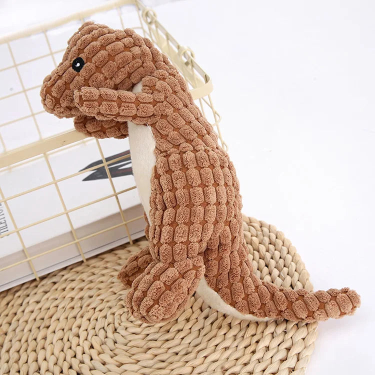 Plush Squeaky Dinosaur Dog Toy