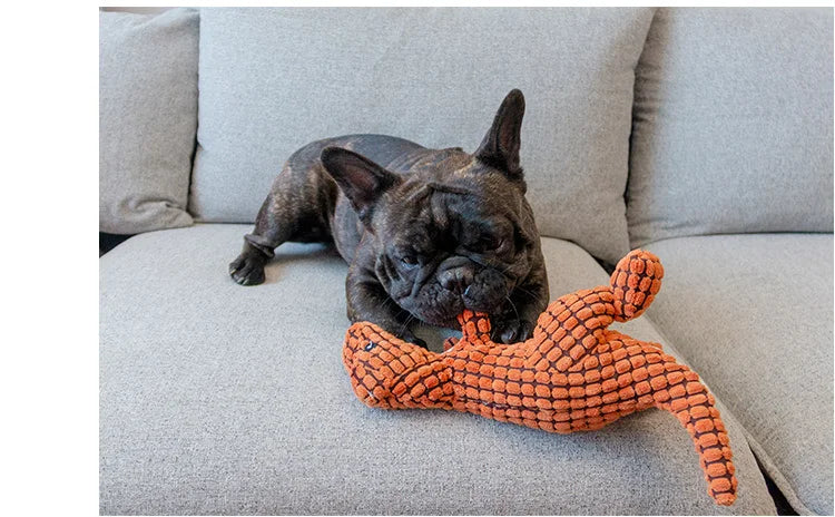 Plush Squeaky Dinosaur Dog Toy