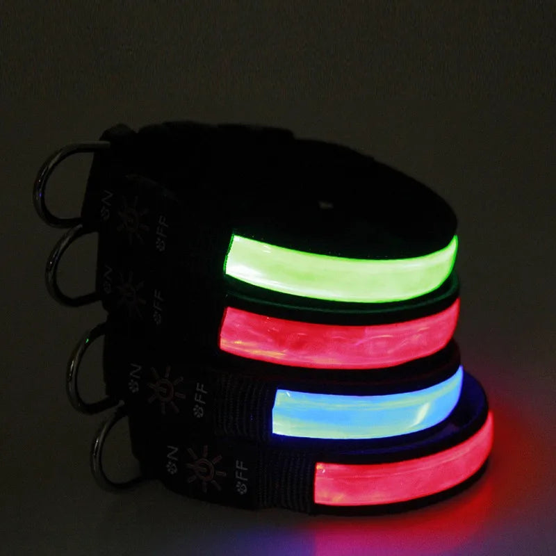 Pet USB Charging LED Anti-lost Luminous Collar 61-64cm Pet Dog Collar Night Dog Collars Glowing Luminous Dog accessories