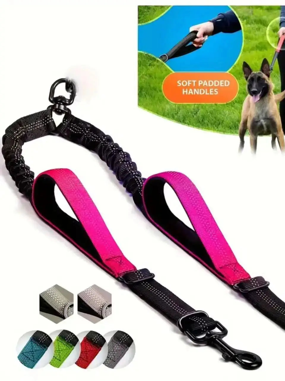Dual Dog Leash Coupler – Padded, No-Tangle Design