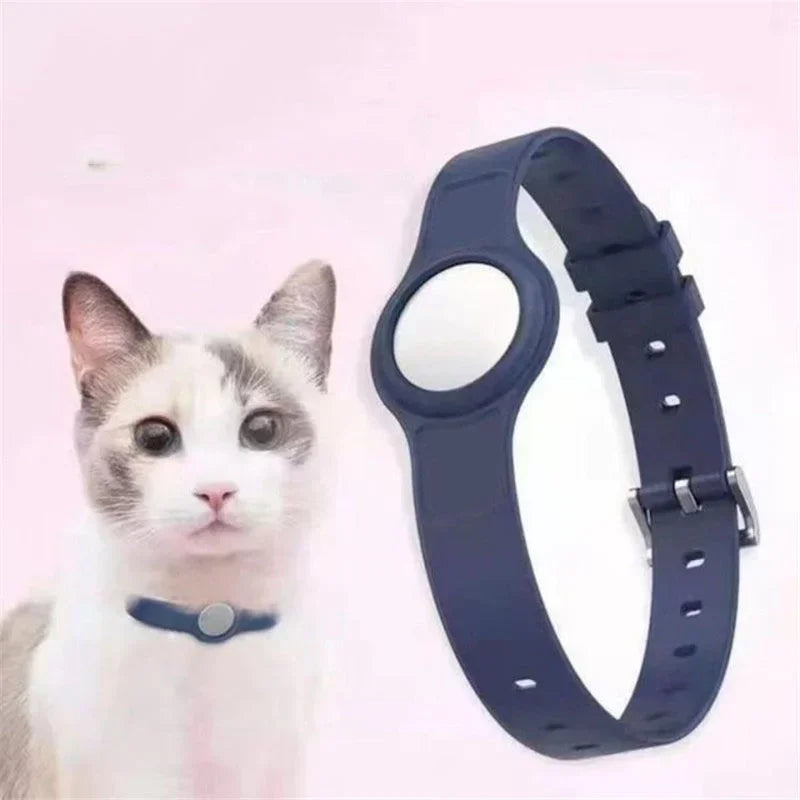 Pet Silicone Collar Accessories for Dogs Protetive Dog Adjustable Cat AirTag Pet Apple Case Small for Pet Strap