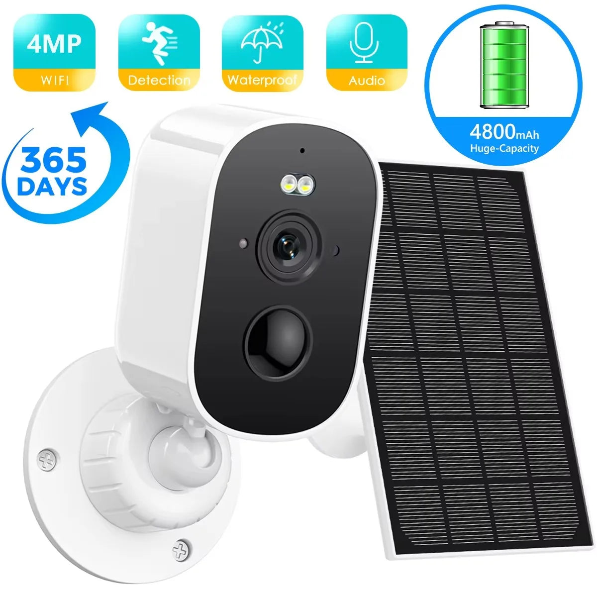BESDER 4MP Solar WiFi Security Camera