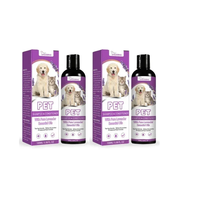 Pet Shampoo Flea Killer Hair Softening Relieve Itching PH Balanced Cleaning Natural Long-lasting Fragrance Mite Removal Dirt