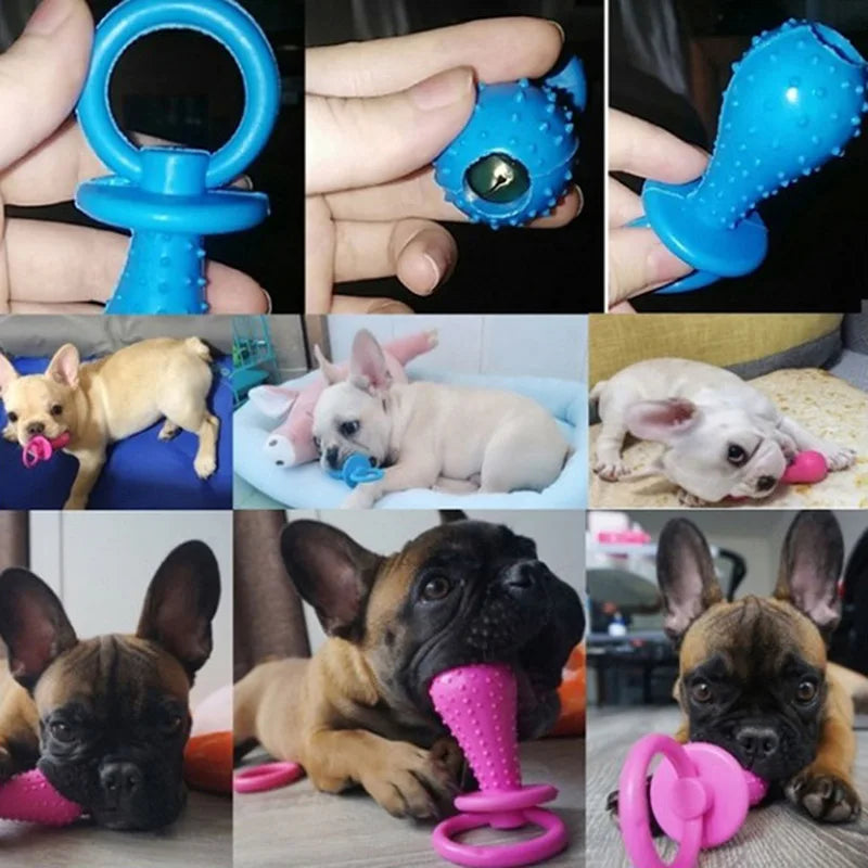 Pet Chew Toy Soft Rubber Bite-resistance Bone Shape Teeth Grinding Chewing Toys for Small Dogs Training Pet Supplies