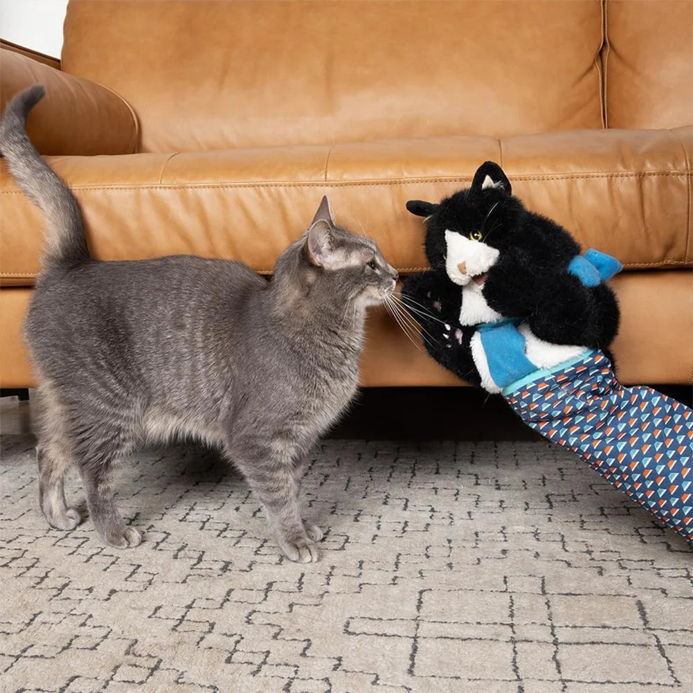 1/2PCS Cat Puppet Wrestler Wrestling Glove With Sturdy Padding Interactive Cat Toy Plush Cat Wrestle Toy Animal Hand Glove Toys