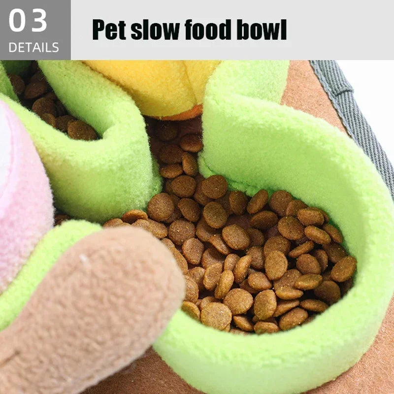 Puzzle Dog Toy Pet Dog Snuffle Toy Pet Interactive Training Plush Molars Toys Slow Food Picking Game Pet Baby Educational Toys