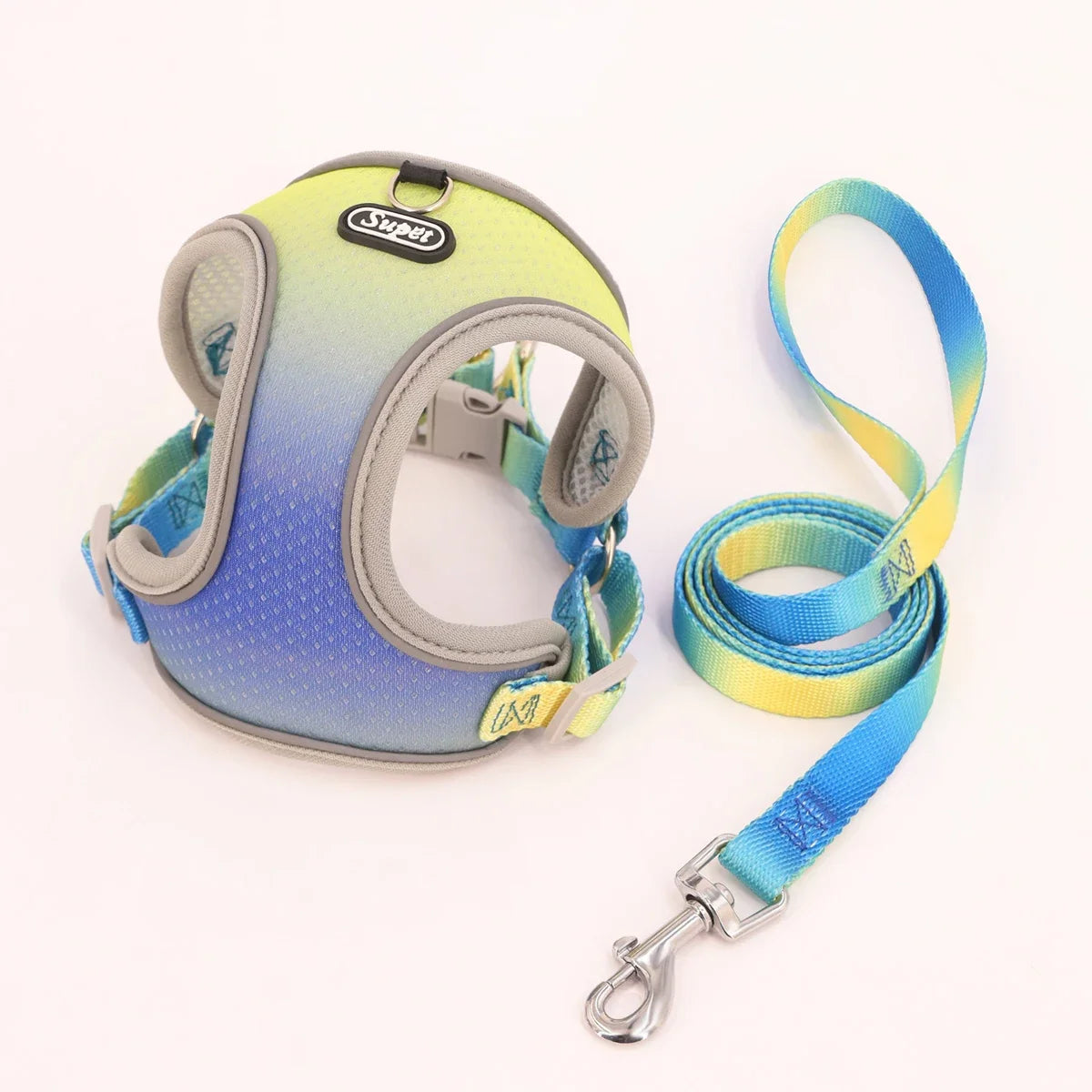 1pc Dog Harness  Small, Medium, Pet Dog Ombre Harness and Leash Set. Airtag cat collar Dogs stuff Leash Flea   tick control Pets