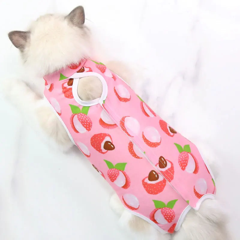 Cat Anti-licking Sterilization Clothes Pet Surgery Suit for Small Dog Cat Weaning Breathable Puppy Anti-scratch Body Strap Vest
