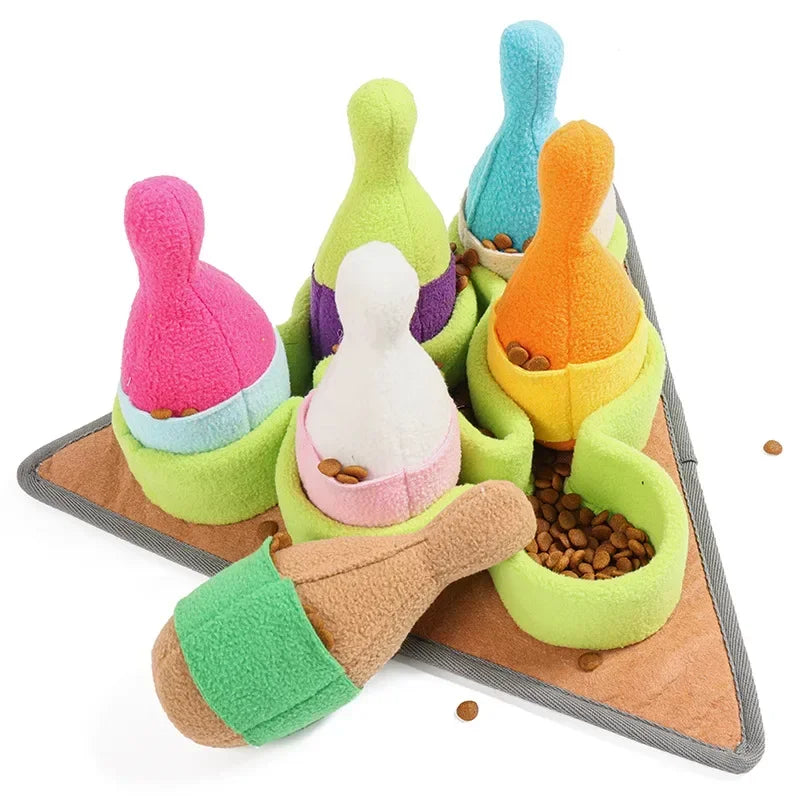 Puzzle Dog Toy Pet Dog Snuffle Toy Pet Interactive Training Plush Molars Toys Slow Food Picking Game Pet Baby Educational Toys