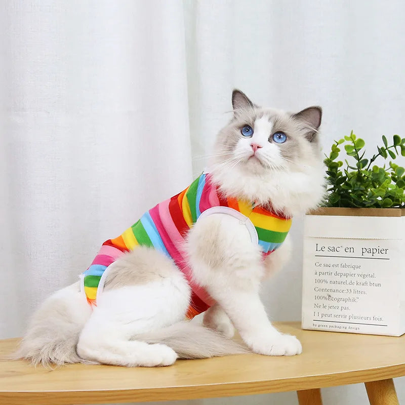Cat Anti-licking Sterilization Clothes Pet Surgery Suit for Small Dog Cat Weaning Breathable Puppy Anti-scratch Body Strap Vest