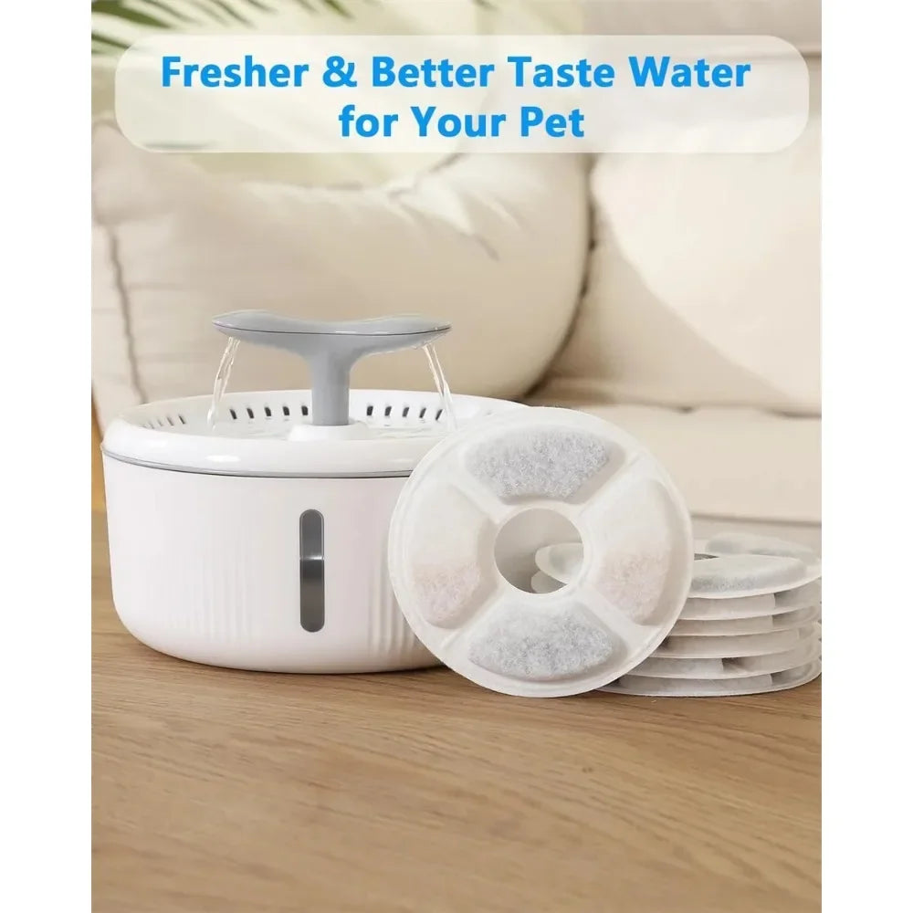 6/12pcs Replacement Activated Carbon Filter for Cat Water Drinking Fountain Replaced Filters Flower for Pet Dog Round Fountain