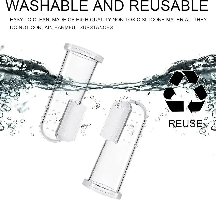 Super Soft Pet Finger Toothbrush Teddy Dog Brush Bad Breath Tartar Teeth Care Tool Dog Cat Cleaning Silicagel Pet Supplies