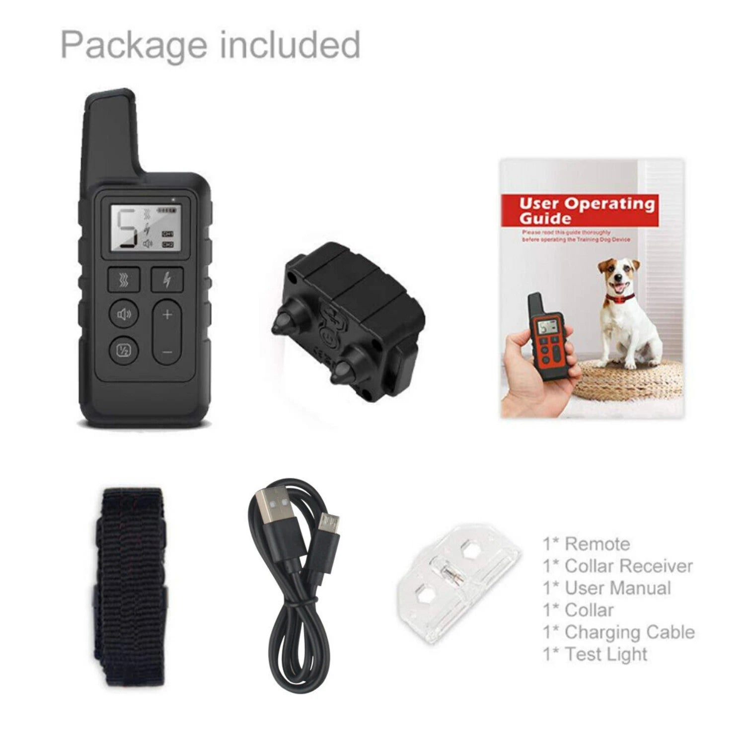 Efficient, Easy-to-Use Rechargeable Remote Pet Training Collar with Adjustable Shock and Vibration Settings for Effective Behavi