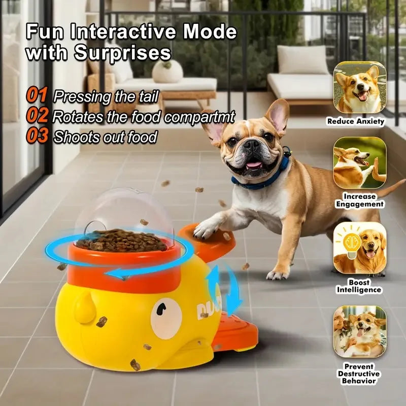 Yellow Duck Interactive Dog & Cat Treat Dispenser