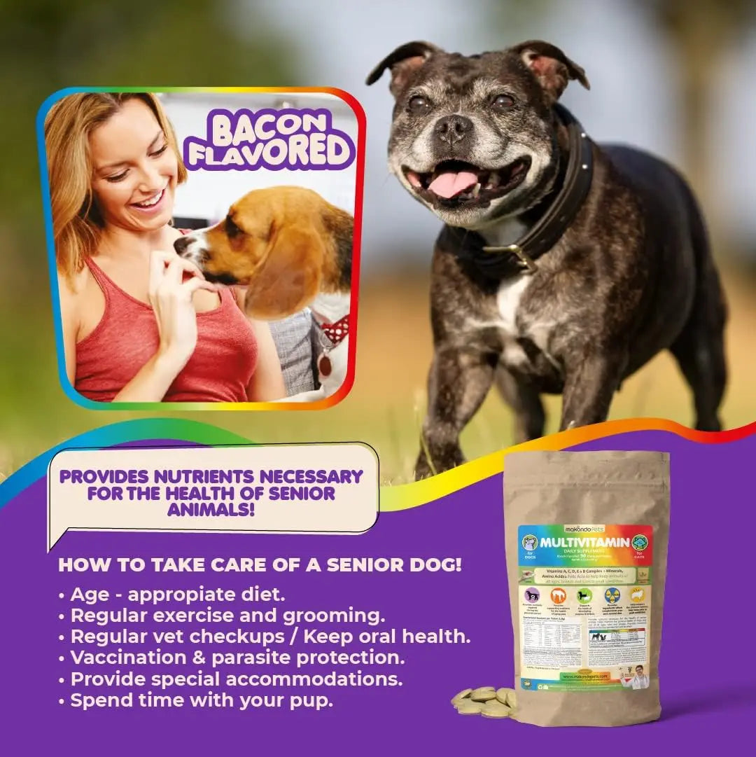 Prenatal Dog Vitamins – Multivitamin for Dogs and Cats with Folic Acid, Minerals and Amino Acids. Ideal for Pregnant, Breast