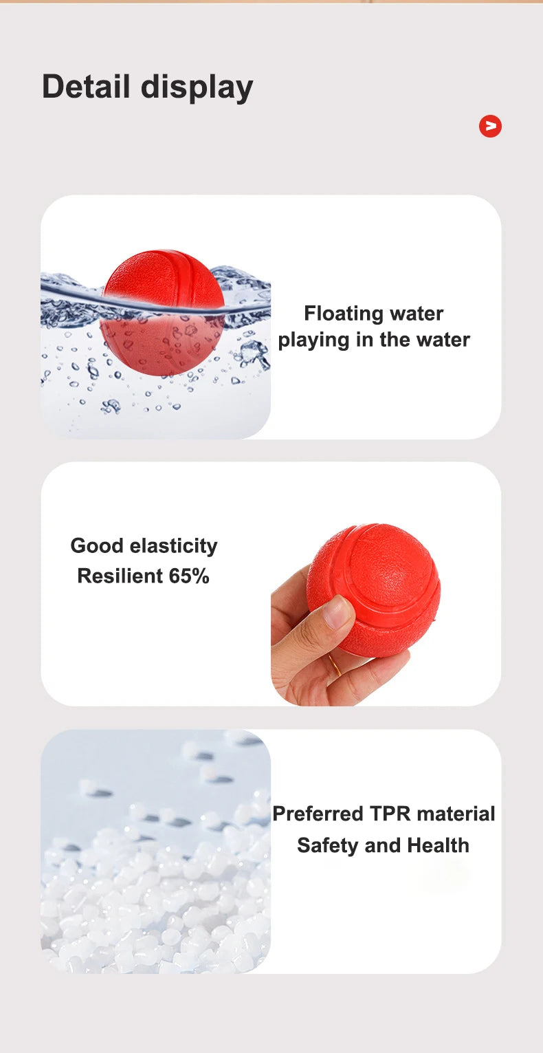 Indestructible Chew Proof Rubber Ball S to L Size Durable Bouncy Dog Toy for Pets Training Interactive Chew Resistant Molar Ball
