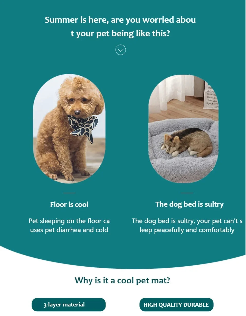 Summer Pet Dog Cooling Mat  Cold Bed Extra Large For Small Big Dogs Pet Accessories Cat Durable Blanket Sofa Cat Ice Pad Blanket