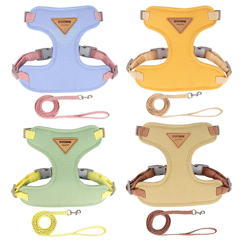 Puppy Harness Leash Set for Small Medium Dog Cat Vest Breathable Pet Chest Strap French Bulldog Chihuahua Poodle Pet Supplies