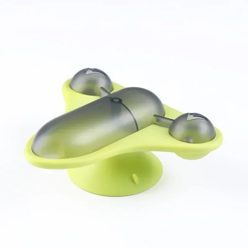 Rotating Flying Chair Cat Teaser Toy Vertigo Small Aircraft Food Leakage Cat Toy Cat Toys Interactive Pet Products