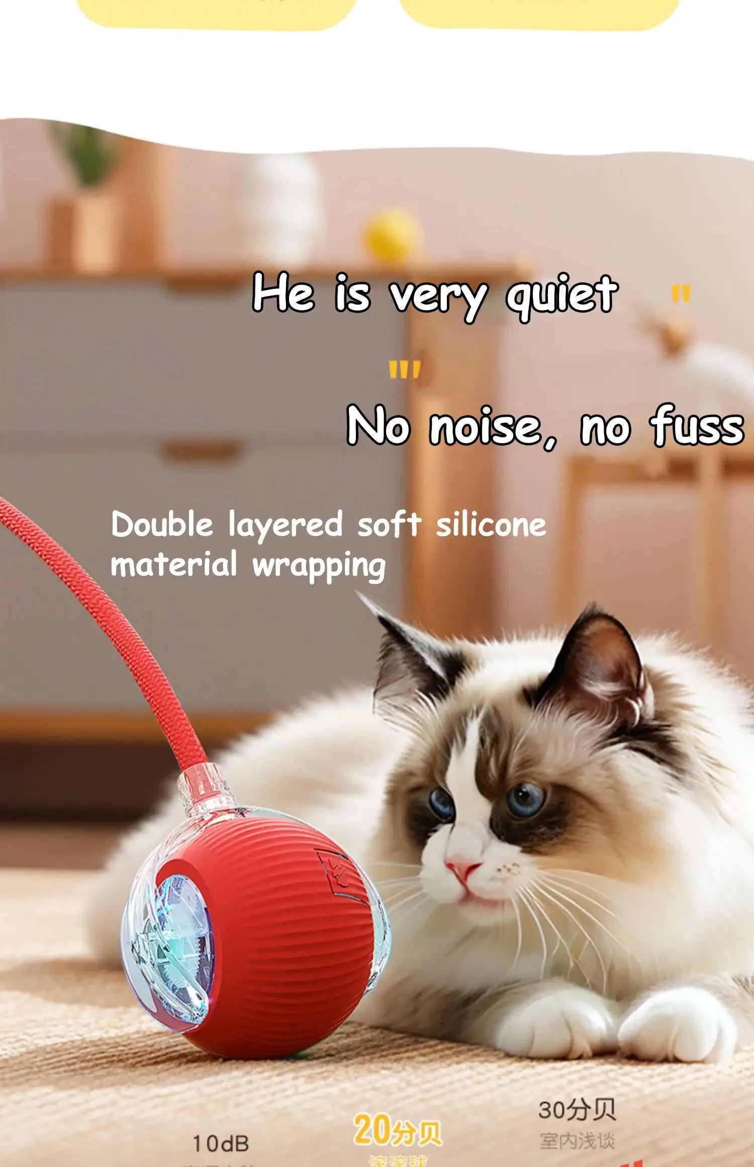 Smart Dog Interactive Ball Toys Automatic Rolling Ball Rechargeable Electric Pet Interactive Toy Dog Cat Training Imitate Mouse