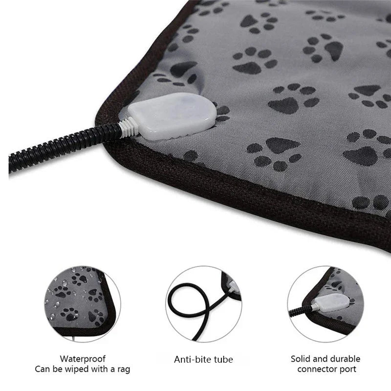 Pet Heated Mat – Adjustable Electric Heating Pad for Dogs
