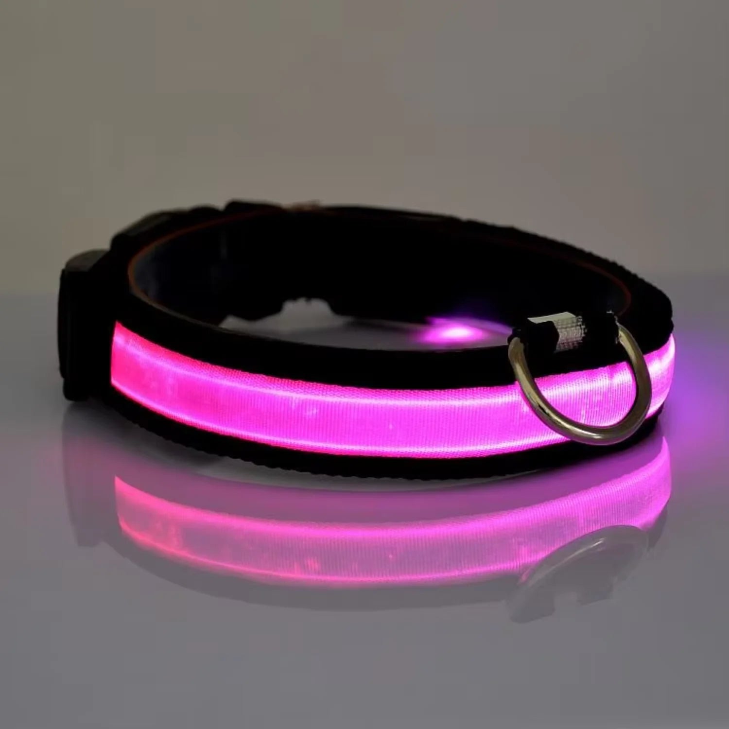 Waterproof  Light  Reflective Pet Adjustable Usb Type-C Recharge Luxury Led Luminous Collar For Dog
