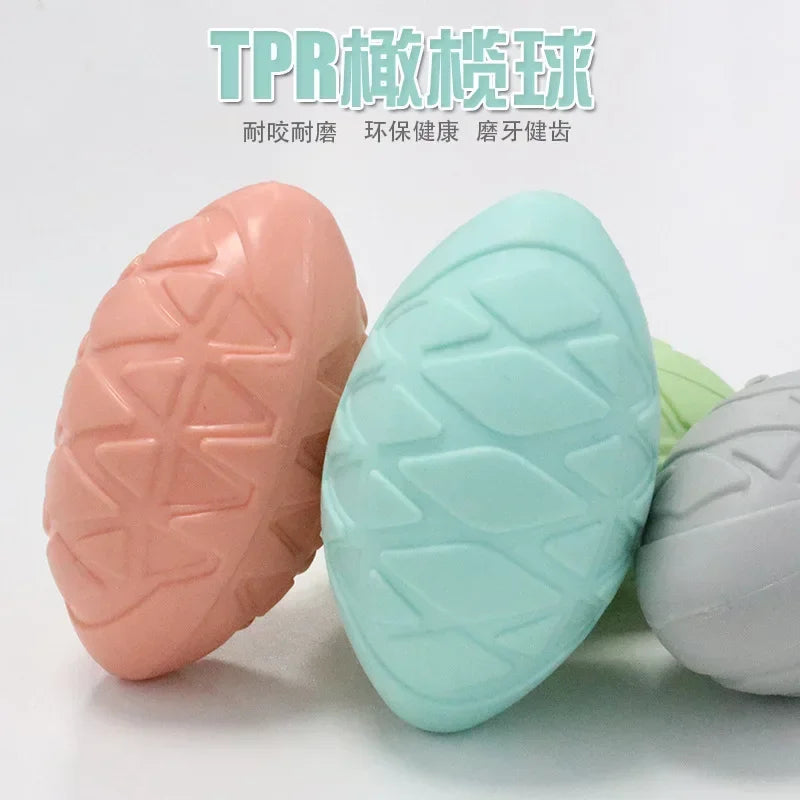 Pet Dog Ball Toy Natural Non-toxic Rubber Football Style Dog Chew Toy Cat Training Toy for Small Medium Large Dogs