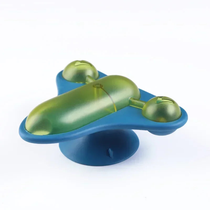 Rotating Flying Chair Cat Teaser Toy Vertigo Small Aircraft Food Leakage Cat Toy Cat Toys Interactive Pet Products