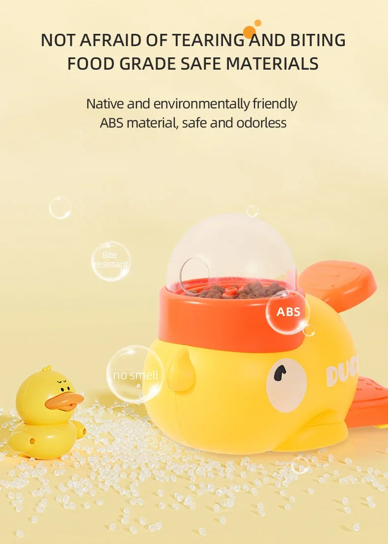 Yellow Duck Interactive Dog & Cat Treat Dispenser