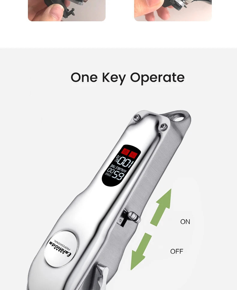 Professional Dog Hair Clipper All Metal Rechargeable Pet Trimmer Cat Shaver Cutting Machine Puppy Grooming Haircut Low Noice