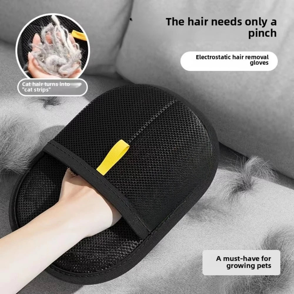 Dog Brush Removes Pet Hairs Pet Electrostatic Hair Removal Gloves Comb for Dog Cat Hair Cleaning Grooming Two-way Bristles Home