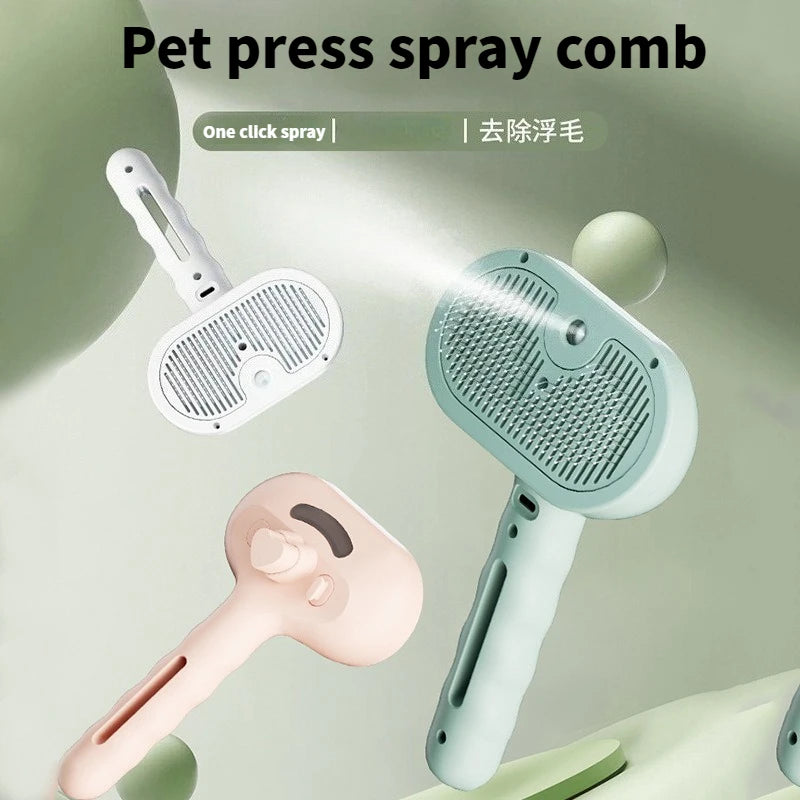 Cat Dog Comb Pet Steam Massage Brush Safe Round Head Soft Teeth Spray Hair Removal Comb for Universal for Cats Dogs Accessories