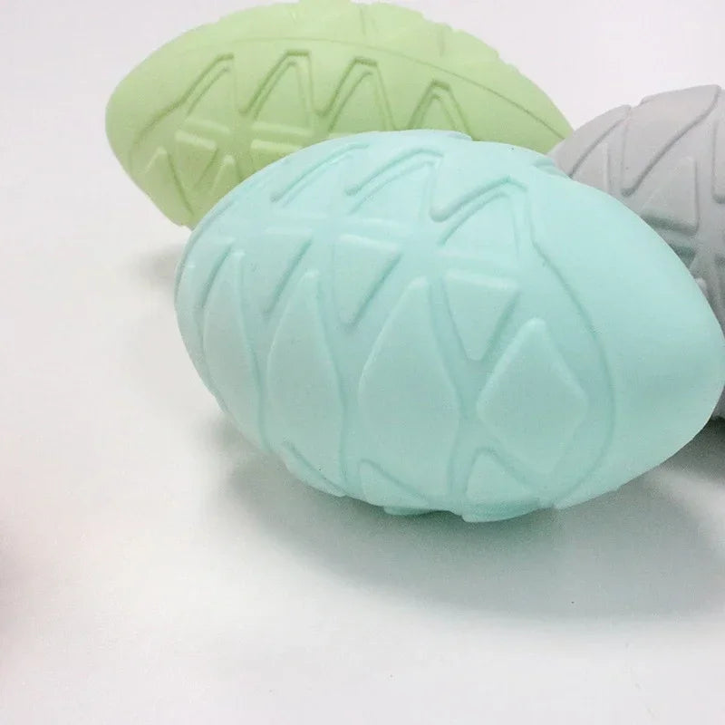 Pet Dog Ball Toy Natural Non-toxic Rubber Football Style Dog Chew Toy Cat Training Toy for Small Medium Large Dogs