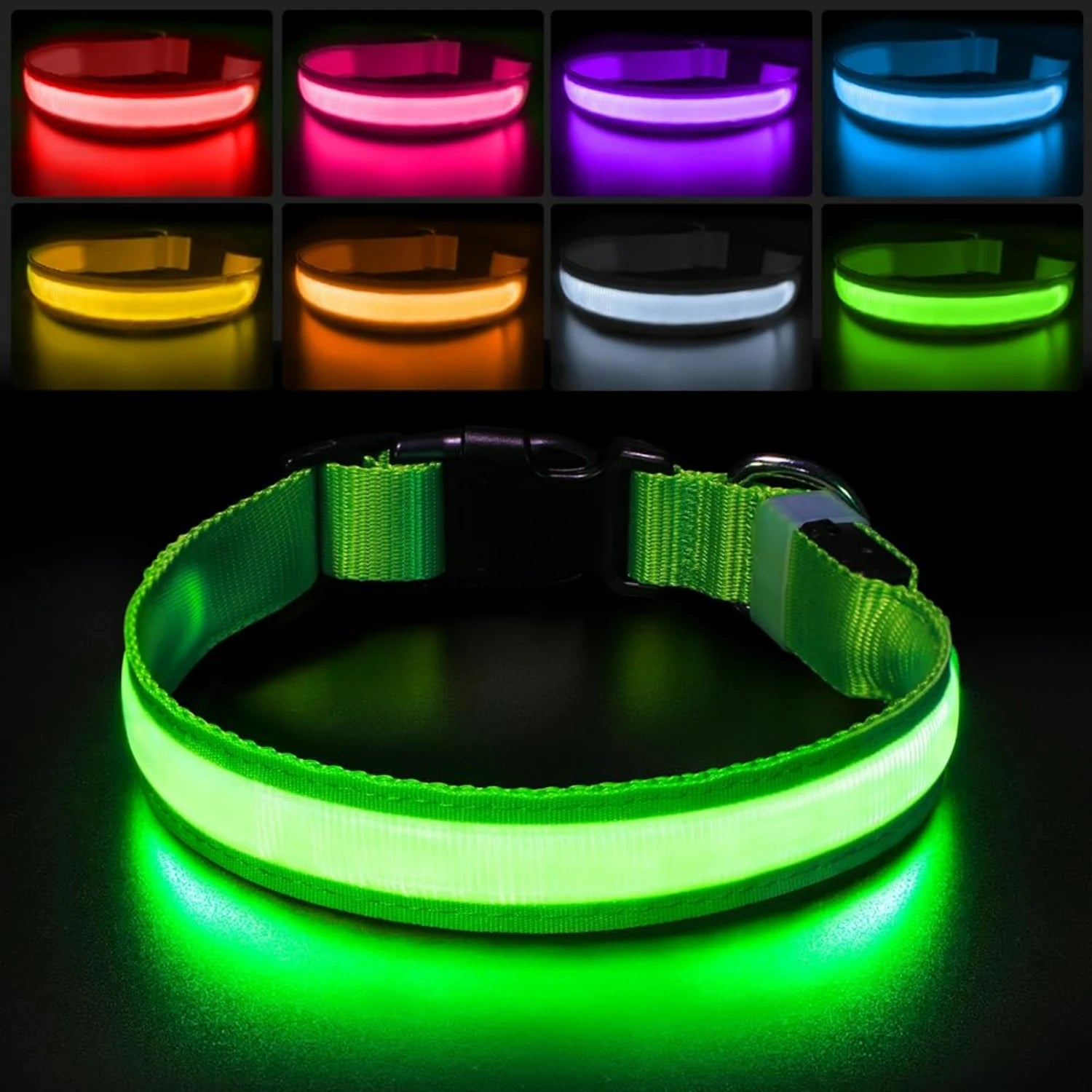 ibility and Safety - Long-lasting and Waterproof LED Light-up Collar for Dogs of all Sizes - Stay Safe and Stylish during Night