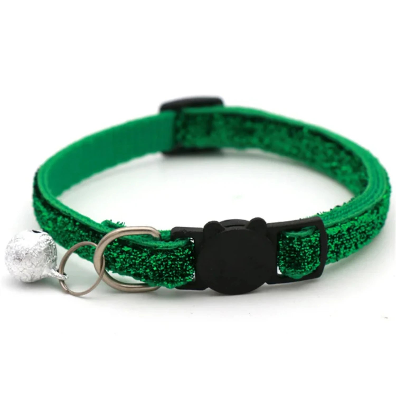 2PCS   Cat Collar Adjustable with Bell Breakaway Adjustable Kitten Cat Sequin Collar Neck Strap Cat Pet Supplies Puppy Accessori