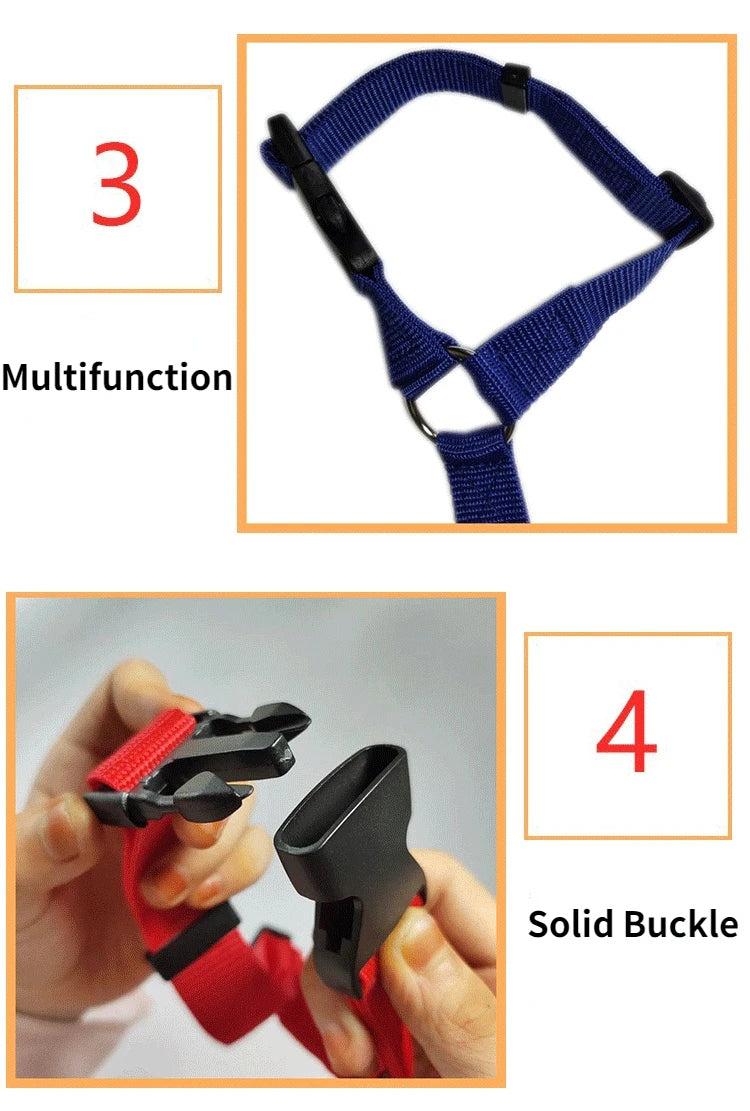 2-in-1 Pet Car Seat Belt & Leash – Adjustable Safety Harness
