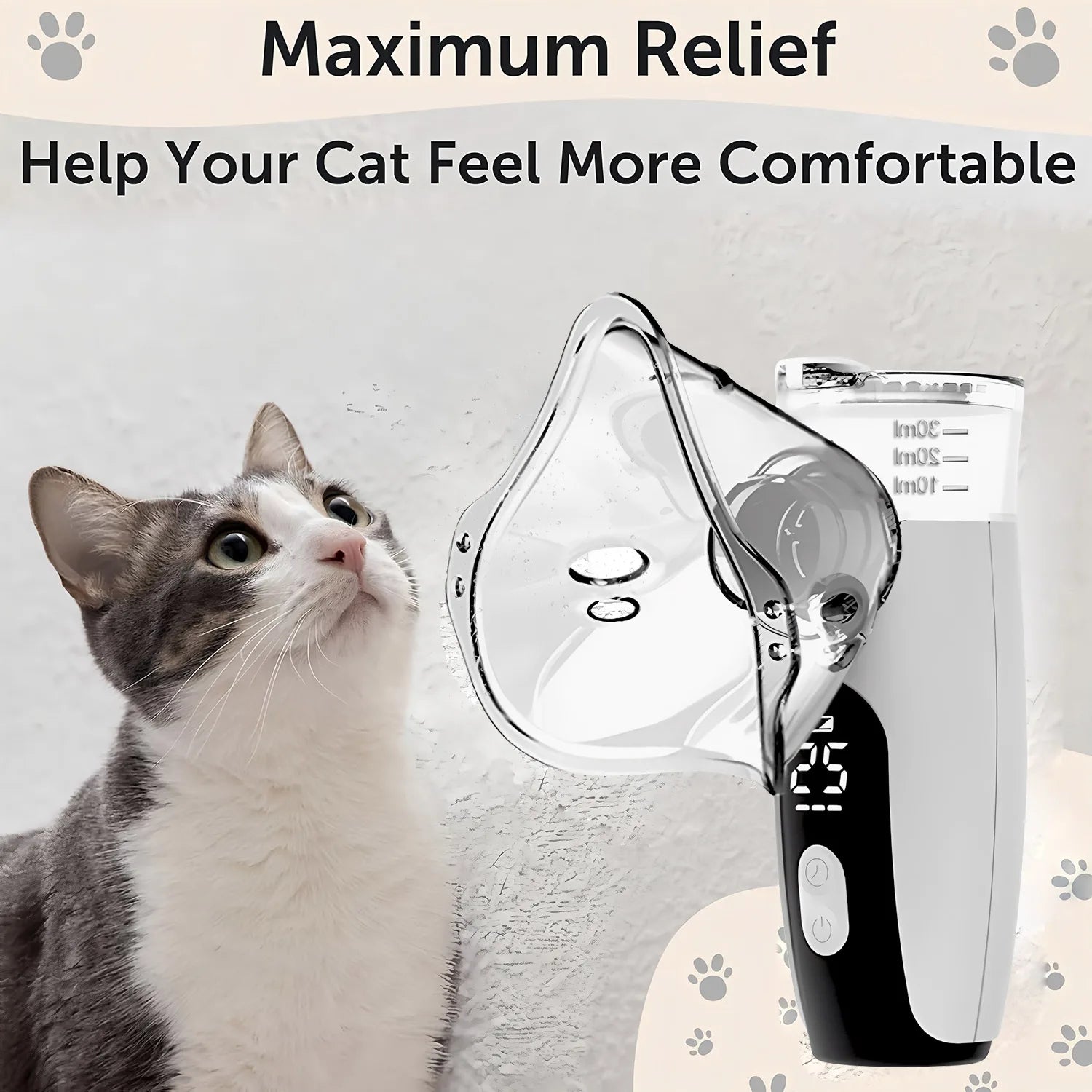Pet Air Electronic Nebulizer for Cats & Dogs - Pet Nebulizer for Animal Respiratory Care