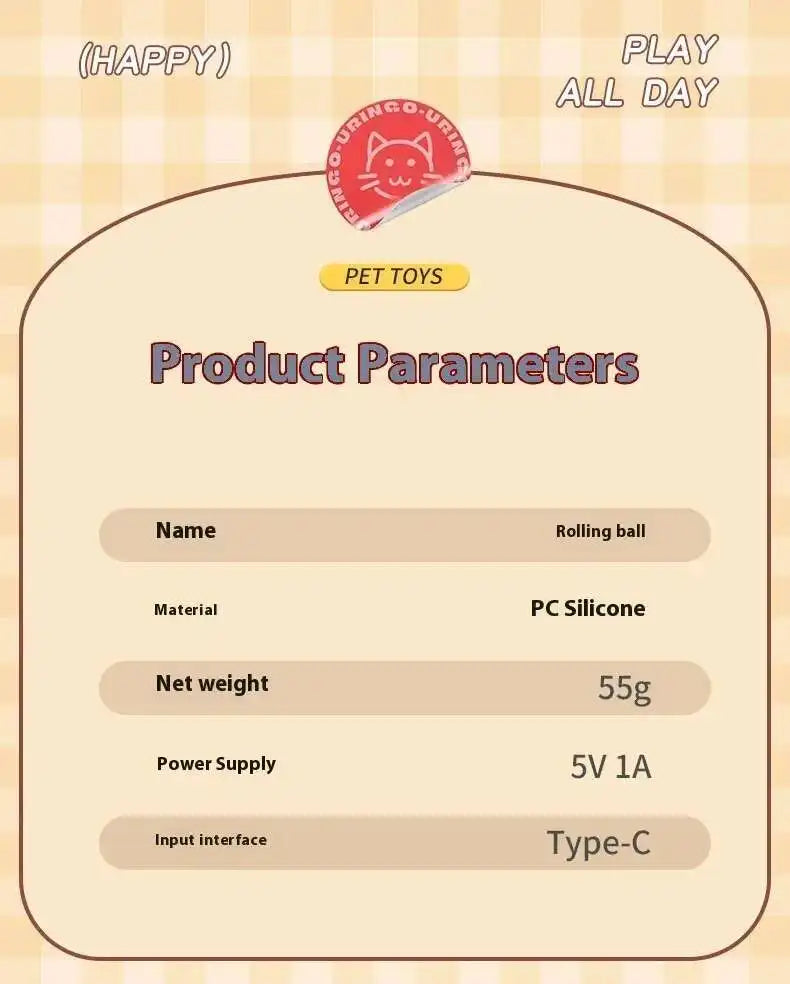 Smart Dog Interactive Ball Toys Automatic Rolling Ball Rechargeable Electric Pet Interactive Toy Dog Cat Training Imitate Mouse