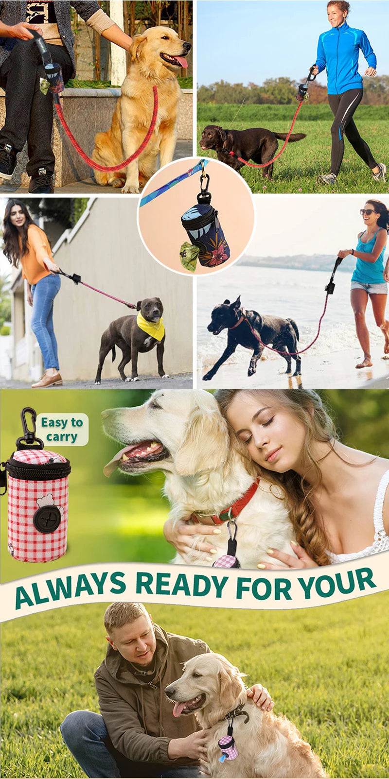 Pet feces bag can be hung with Portable Hanging with Buckle Dogs Waste Bagoutdoor pet training miscellaneous storage bag