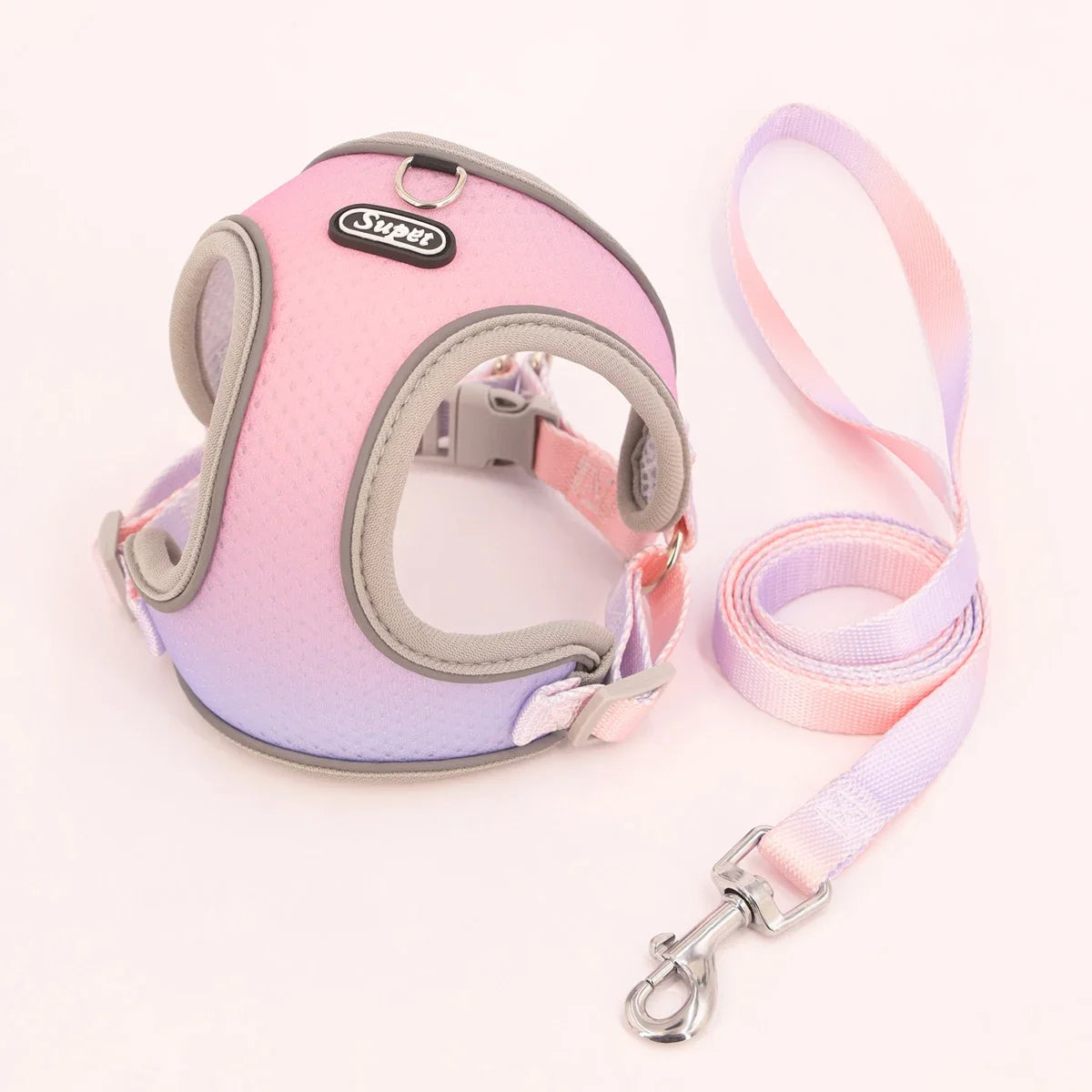 1pc Dog Harness  Small, Medium, Pet Dog Ombre Harness and Leash Set. Airtag cat collar Dogs stuff Leash Flea   tick control Pets
